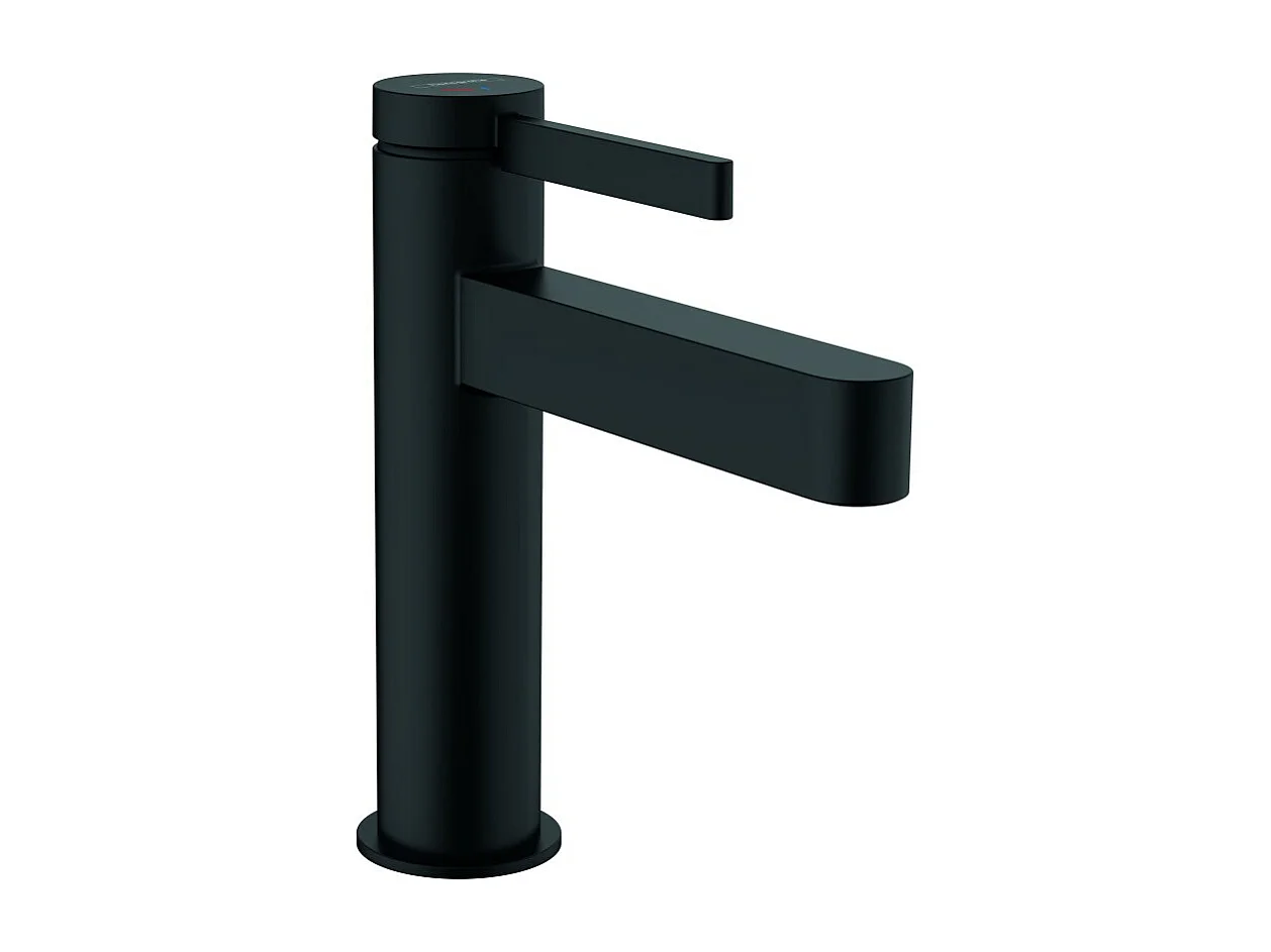 HANSGROHE Mitigeur de lavabo 110 CoolStart, bonde Push-Open noir mat Finoris