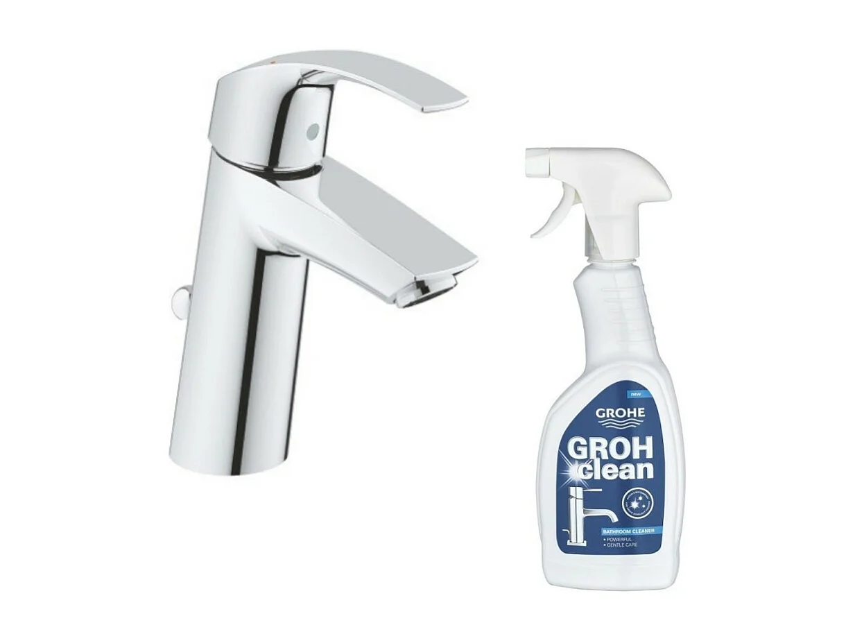 GROHE Mitigeur lavabo Eurosmart taille M + Nettoyant Grohe
