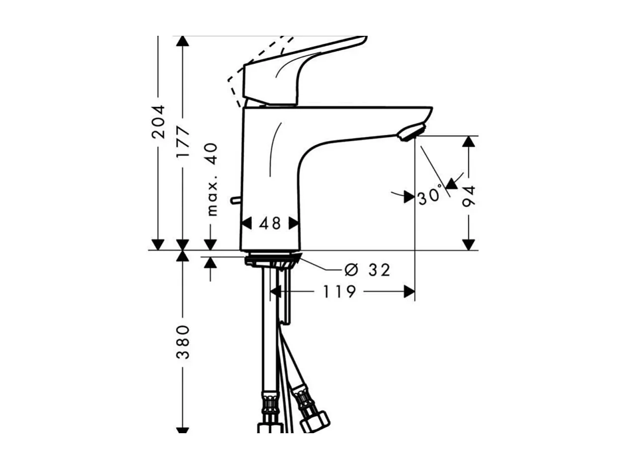 Mitigeur lavabo HANSGROHE Focus 100 Chromé + nettoyant Briochin