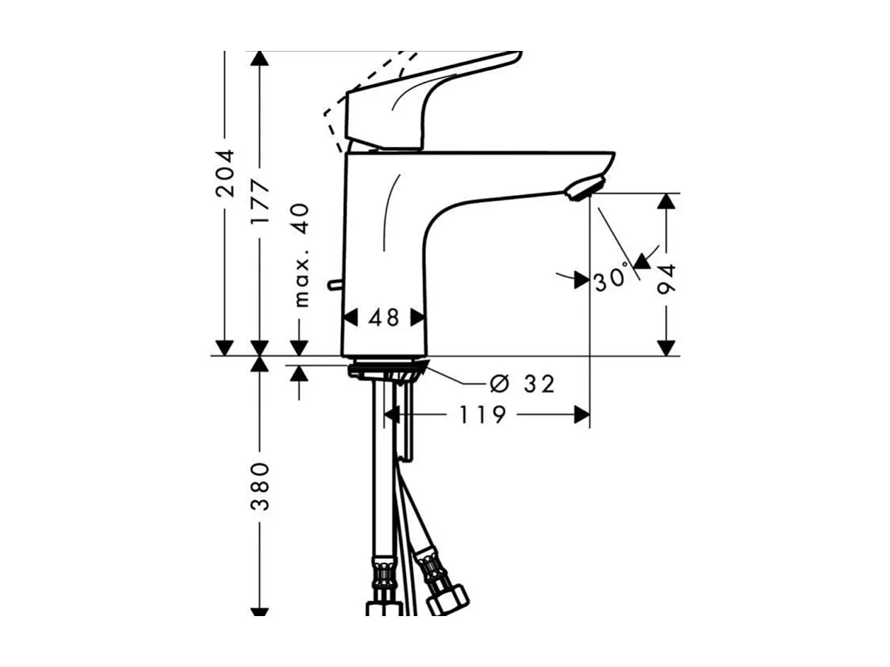 Mitigeur lavabo HANSGROHE Focus 100 Chromé + nettoyant Briochin