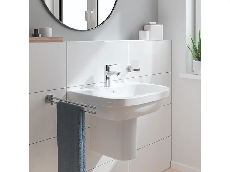 Mitigeur lavabo GROHE Quickfix Start 2021 avec vidage Push-Open taille S chromé + microfibre