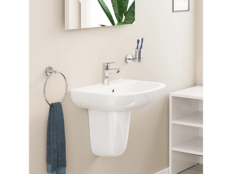 Mitigeur lavabo GROHE Quickfix Start Edge avec tirette et vidage taille S + nettoyant GrohClean