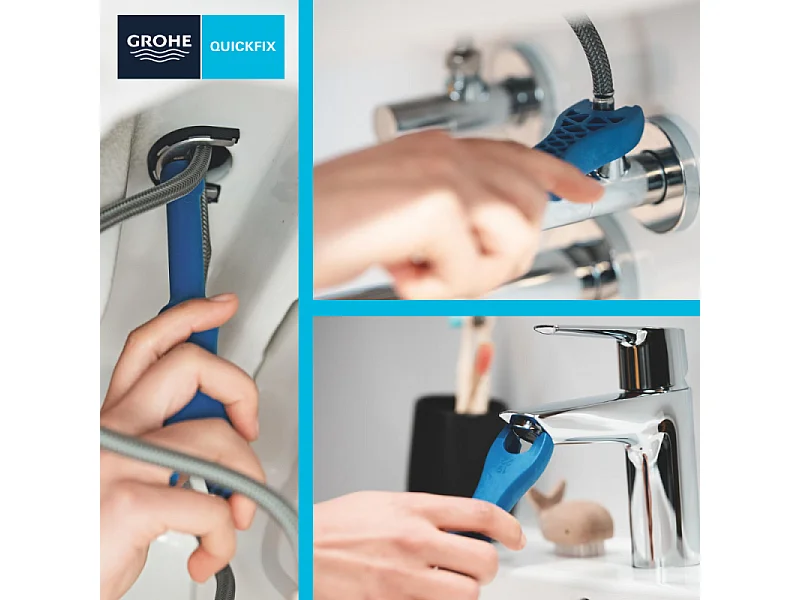 Mitigeur lavabo GROHE Start noir M + nettoyant GrohClean