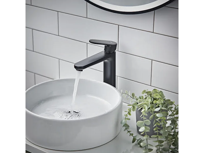 Mitigeur lavabo HANSGROHE Vernis Blend 190 sans tirette ni vidage noir mat