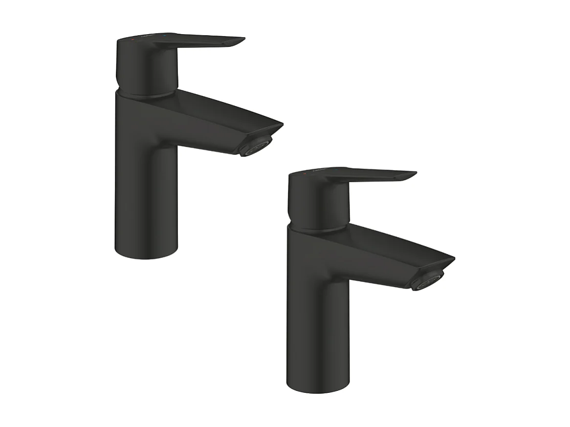 Lot de 2  mitigeurs lavabo GROHE Start ouverture eau froide noir S