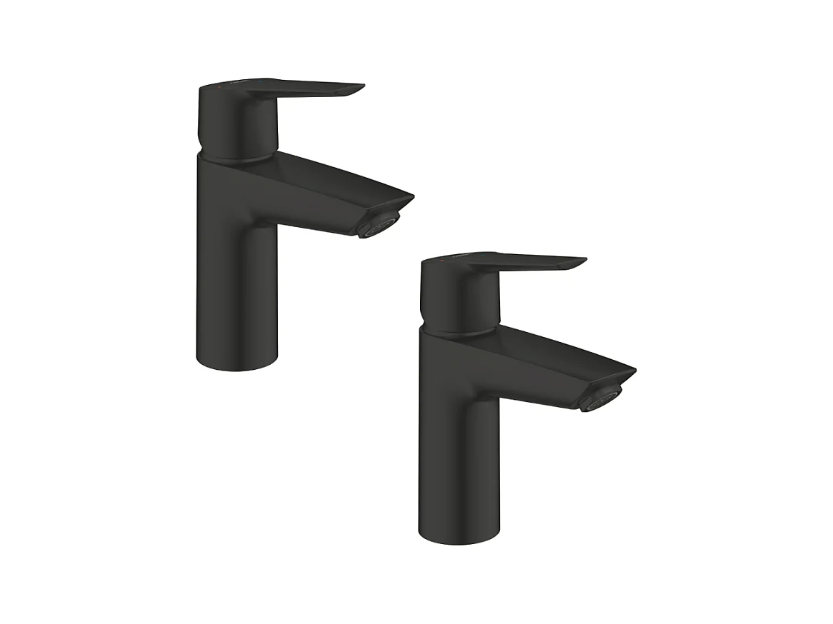 Lot de 2  mitigeurs lavabo GROHE Start ouverture eau froide noir S