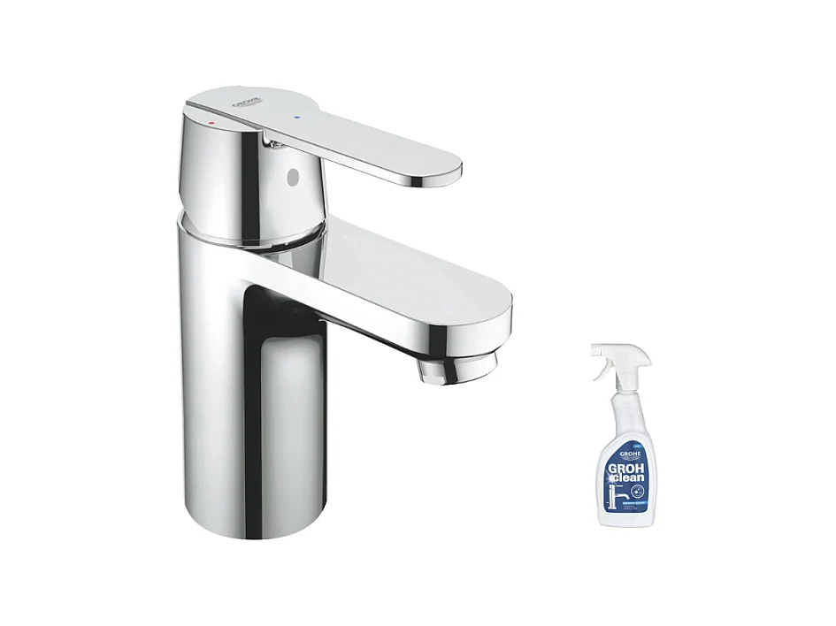 Mitigeur lavabo GROHE Quickfix Get taille S chromé + nettoyant GrohClean