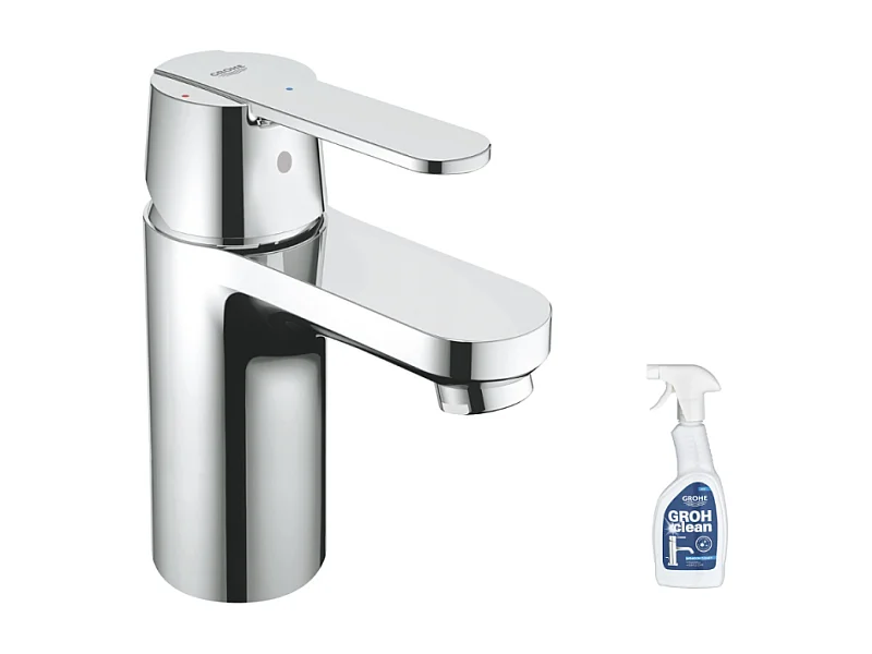 Mitigeur lavabo GROHE Quickfix Get taille S chromé + nettoyant GrohClean