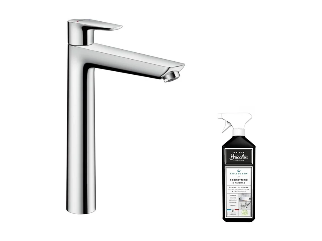 Mitigeur lavabo haut HANSGROHE Talis E 240 - Taille L + nettoyant Briochin