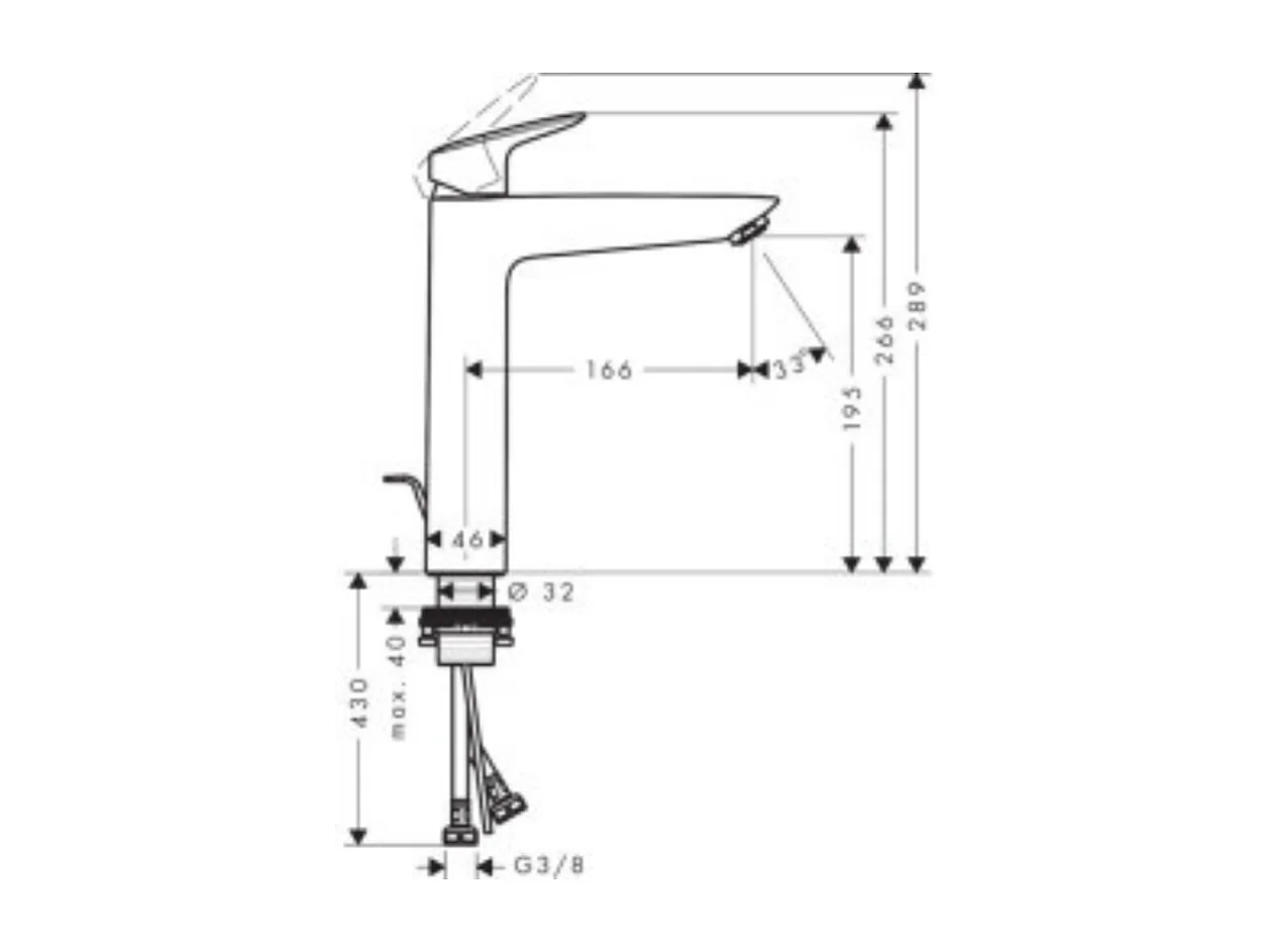 Mitigeur lavabo haut HANSGROHE Talis E 240 - Taille L + nettoyant Briochin