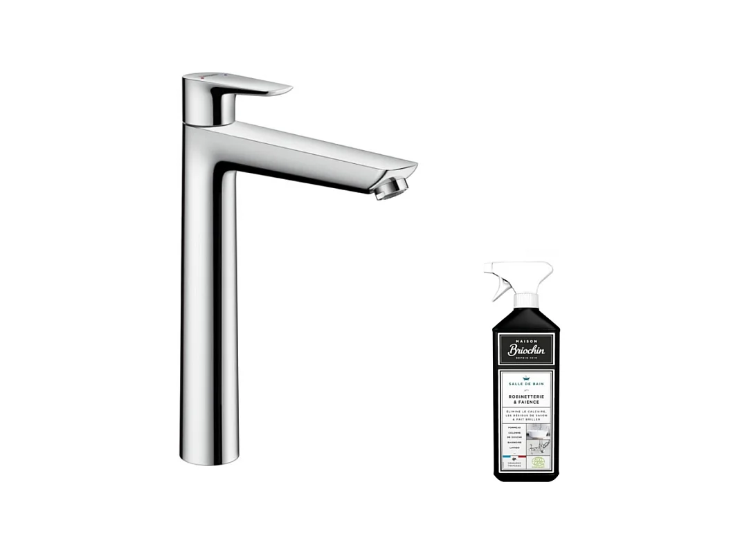 Mitigeur lavabo haut HANSGROHE Talis E 240 - Taille L + nettoyant Briochin
