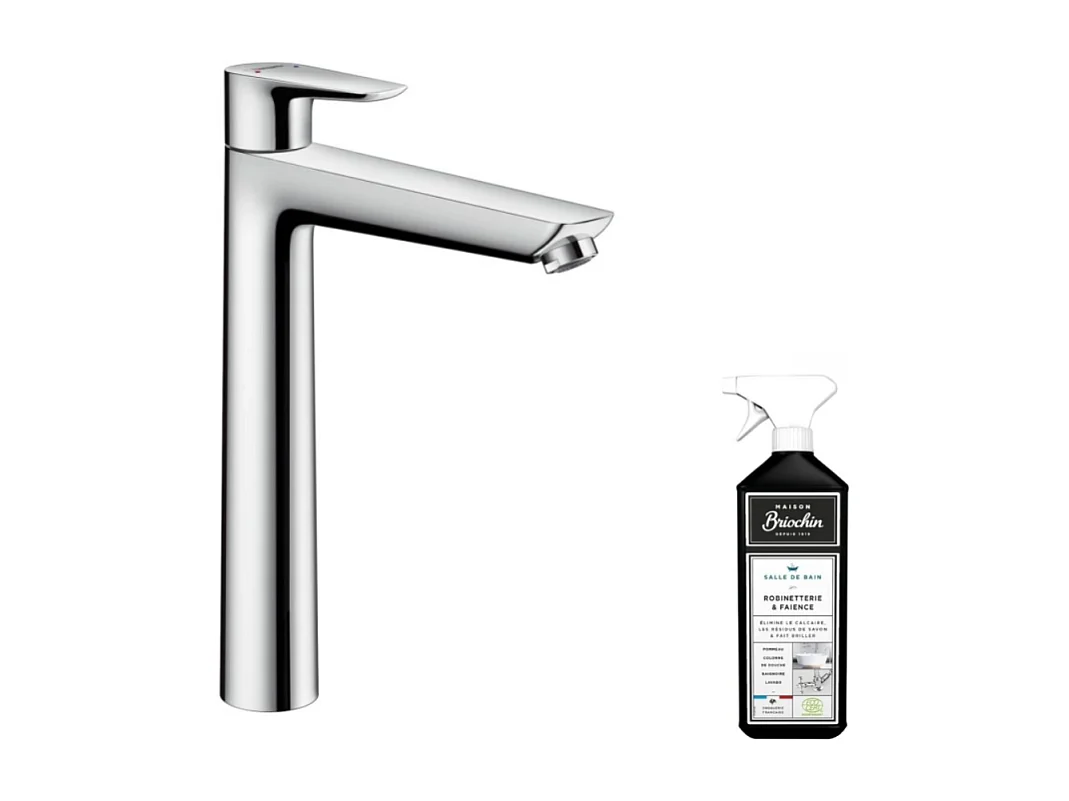 Mitigeur lavabo haut HANSGROHE Talis E 240 - Taille L + nettoyant Briochin
