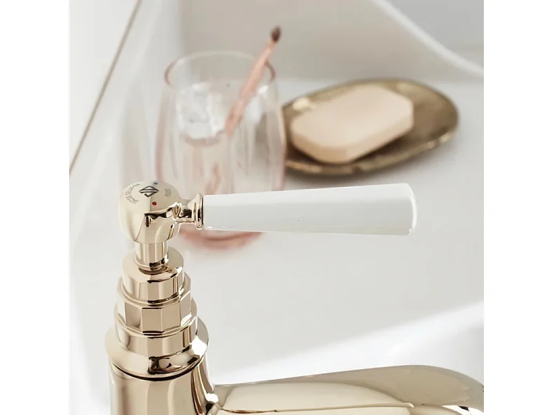 Mitigeur lavabo JACOB DELAFON Cléo 1889 or beige + nettoyant Briochin