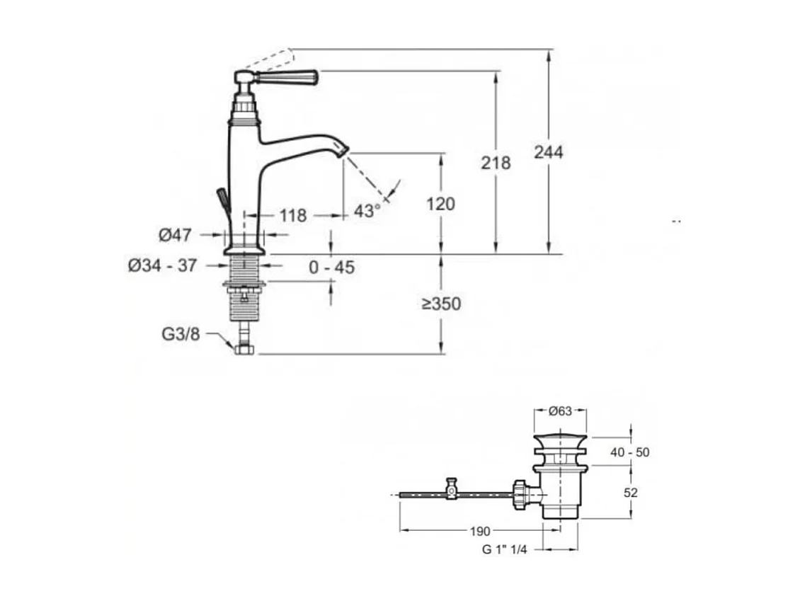 Mitigeur lavabo JACOB DELAFON Cléo 1889 or beige + nettoyant Briochin