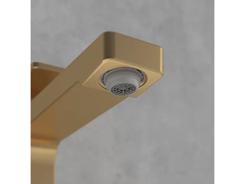 Mitigeur lavabo surélevé VILLEROY ET BOCH Architectura Square avec vidage Push Open Or brossé