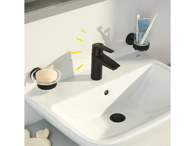 Mitigeur lavabo GROHE Start noir S + nettoyant GrohClean