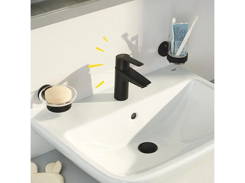 Mitigeur lavabo GROHE Start noir S + nettoyant GrohClean