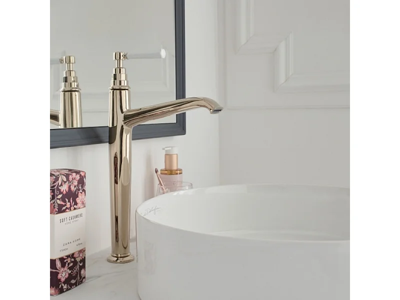 Mitigeur lavabo haut JACOB DELAFON Cléo 1889 or beige + nettoyant Briochin