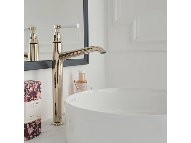 Mitigeur lavabo haut JACOB DELAFON Cléo 1889 or beige + nettoyant Briochin