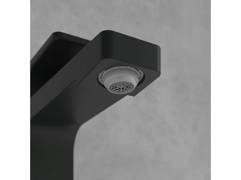 Mitigeur lavabo VILLEROY ET BOCH Architectura Square avec tirette Noir mat