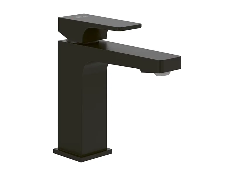 Mitigeur lavabo VILLEROY ET BOCH Architectura Square avec tirette Noir mat