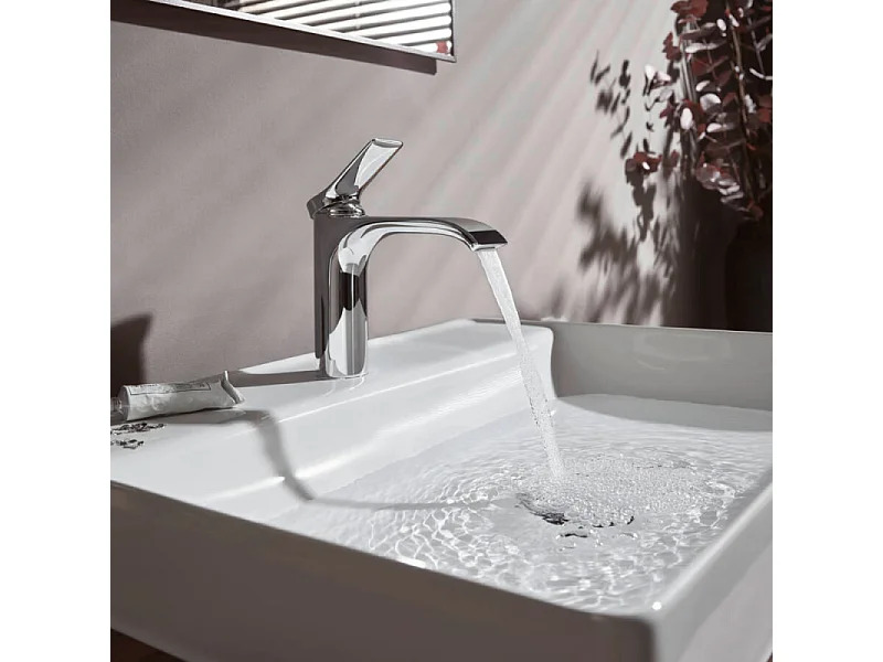 Mitigeur lavabo HANSGROHE 110 sans tirette ni vidage chrome + nettoyant Briochin