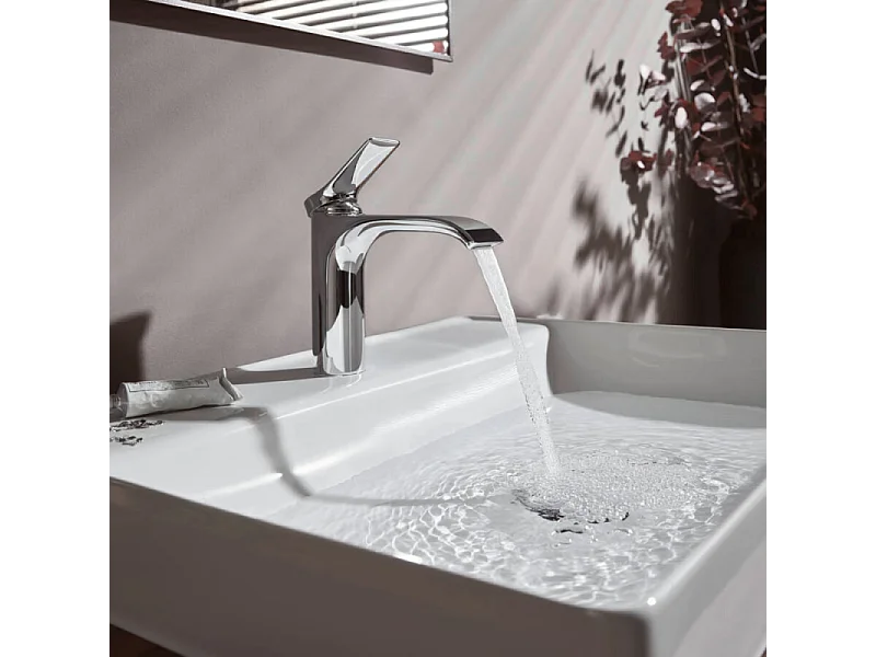 Mitigeur lavabo HANSGROHE 110 sans tirette ni vidage chrome + nettoyant Briochin