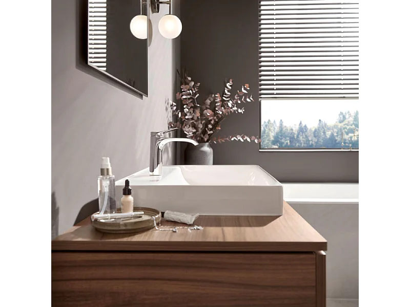 Mitigeur lavabo HANSGROHE 110 sans tirette ni vidage chrome + nettoyant Briochin