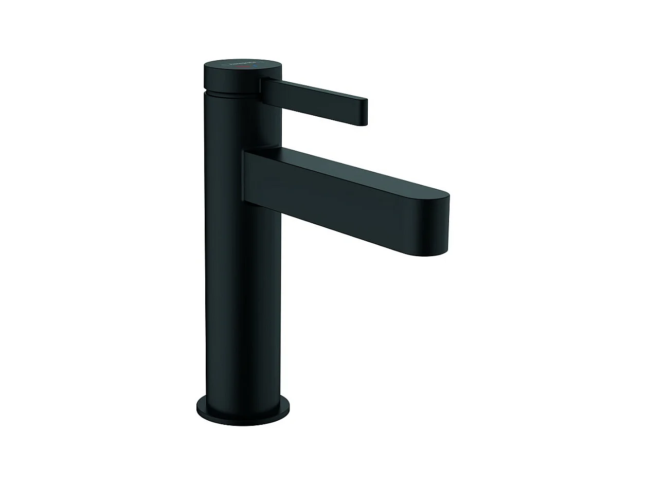HANSGROHE 110 CoolStart mezclador de lavabo, desagüe Finoris push-open negro mate