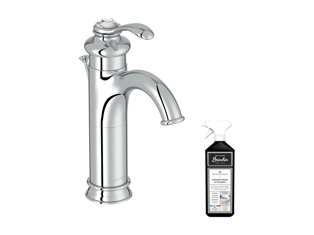 Mitigeur lavabo haut JACOB DELAFON Fairfax + nettoyant Briochin