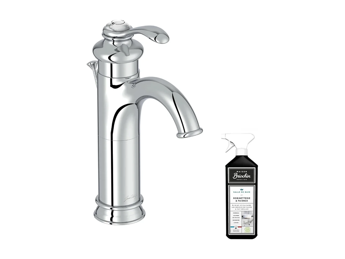 Mitigeur lavabo haut JACOB DELAFON Fairfax + nettoyant Briochin