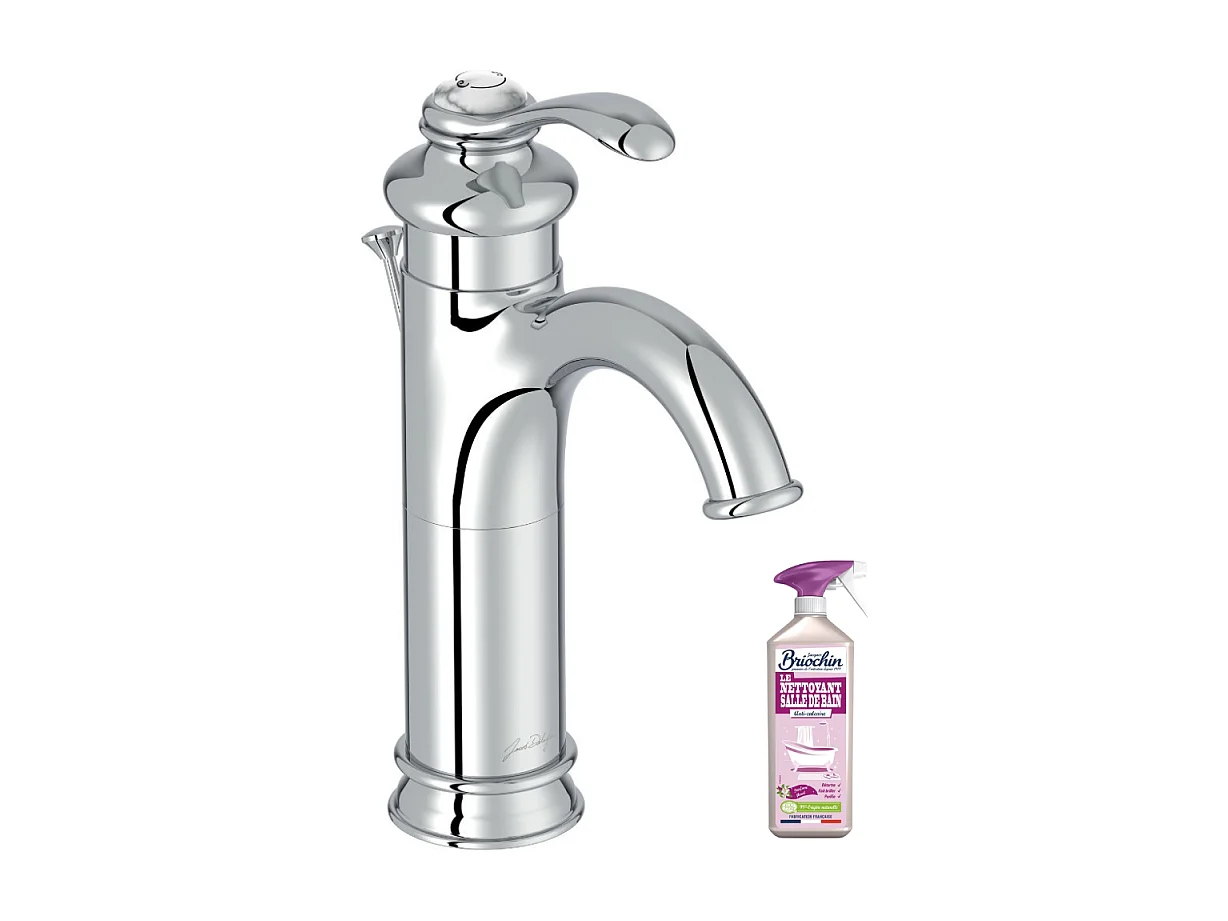 Mitigeur lavabo haut JACOB DELAFON Fairfax + nettoyant Briochin