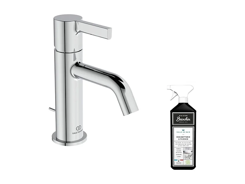 Mitigeur lavabo IDEAL STANDARD Joy chrome + nettoyant Briochin