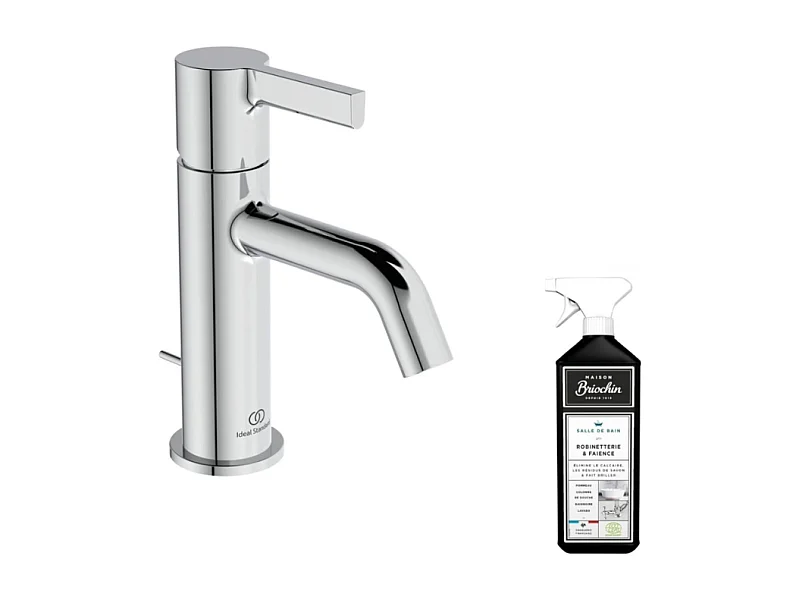 Mitigeur lavabo IDEAL STANDARD Joy chrome + nettoyant Briochin