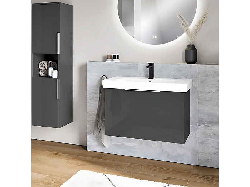 Mitigeur lavabo VILLEROY ET BOCH Architectura Square sans tirette Noir mat