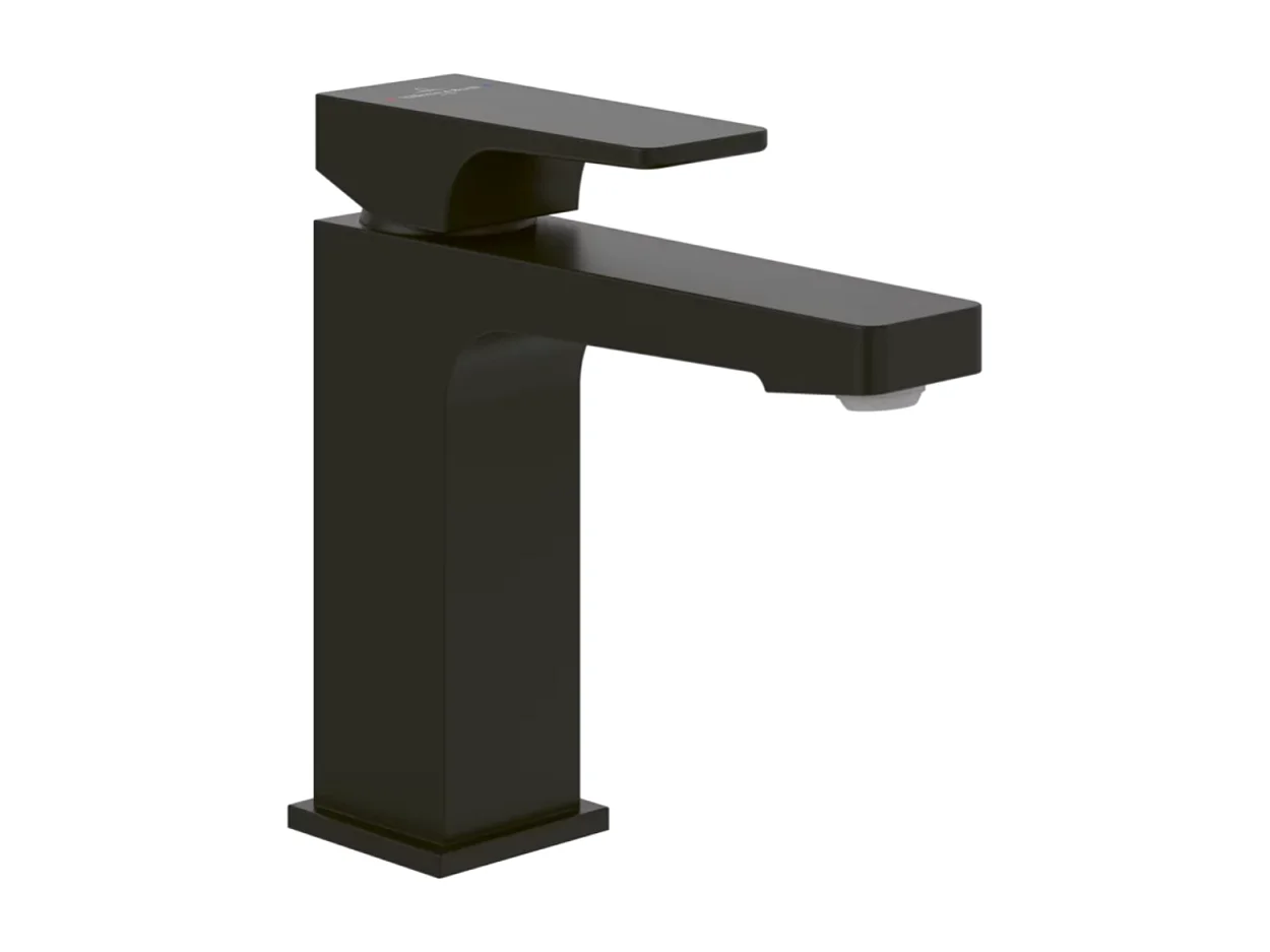 Mitigeur lavabo VILLEROY ET BOCH Architectura Square sans tirette Noir mat