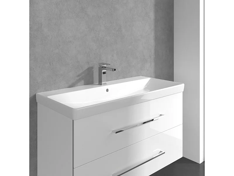 VILLEROY ET BOCH Architectura Mezclador de lavabo cuadrado con tirador cromado