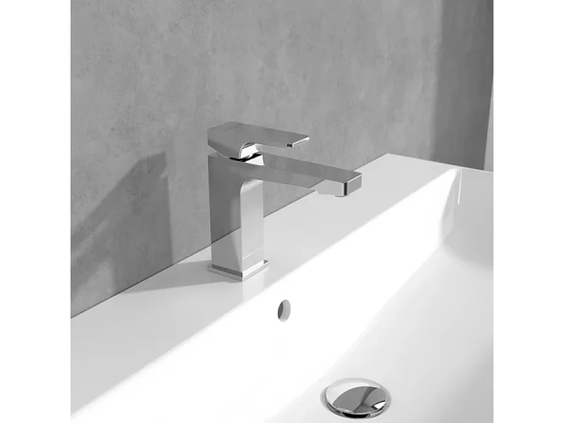Mitigeur lavabo VILLEROY ET BOCH Architectura Square avec tirette Chrome