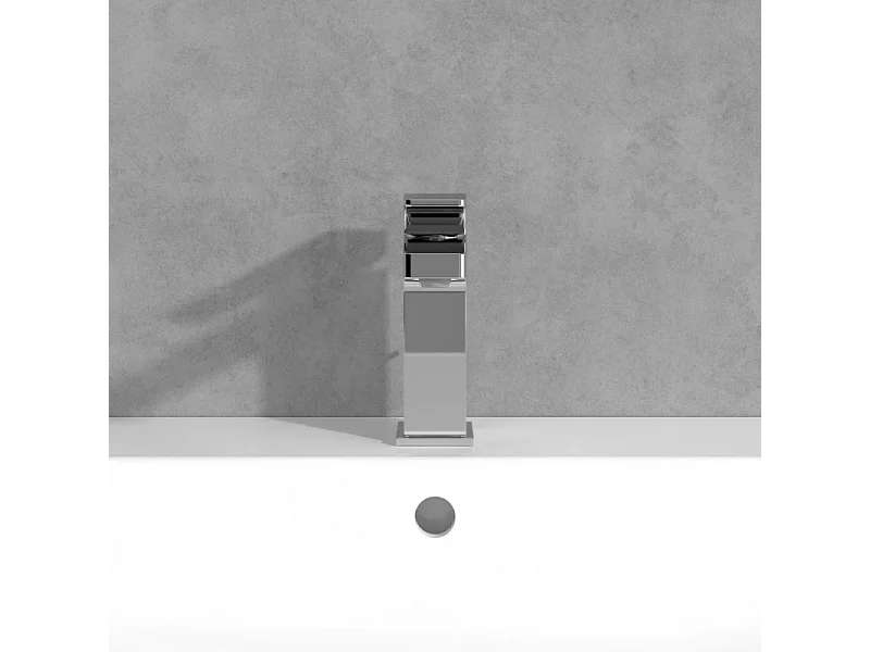Mitigeur lavabo VILLEROY ET BOCH Architectura Square avec tirette Chrome