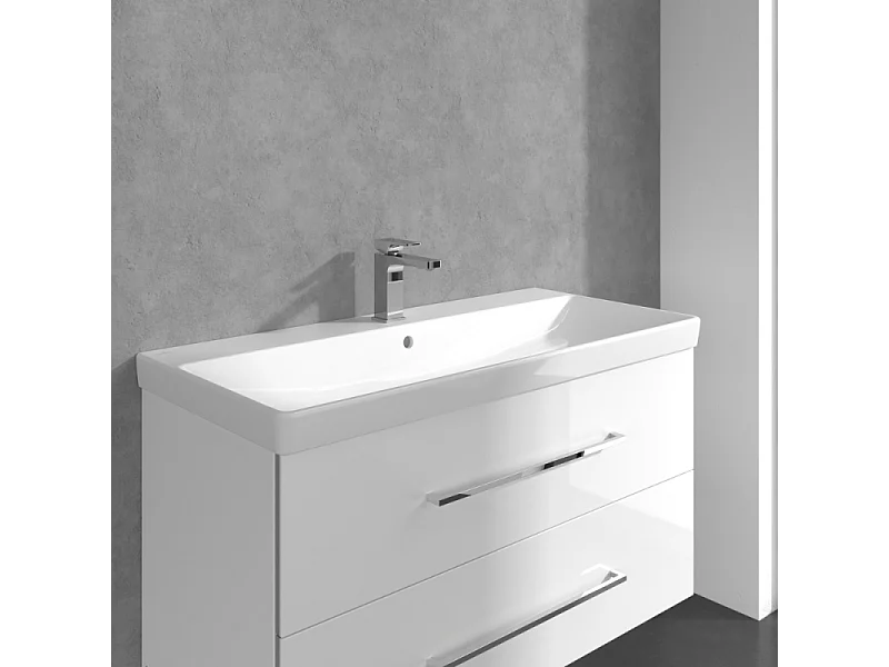 Mitigeur lavabo VILLEROY ET BOCH Architectura Square avec tirette Chrome