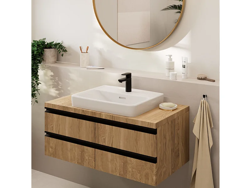 Mitigeur lavabo HANSGROHE Vernis Blend 100 noir mat + Nettoyant Briochin