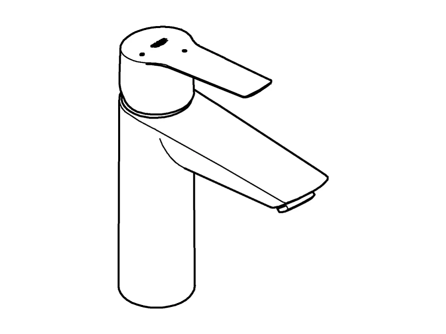 Lot de 2  mitigeurs lavabo GROHE Start ouverture eau froide noir M