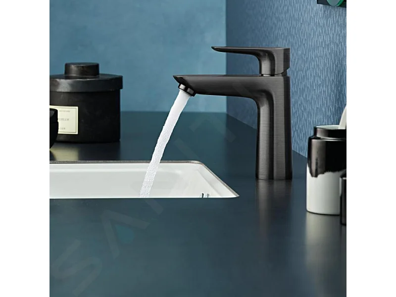 Mitigeur lavabo HANSGROHE 110 CH3 Talis avec tirette et vidage noir mat + nettoyant Briochin