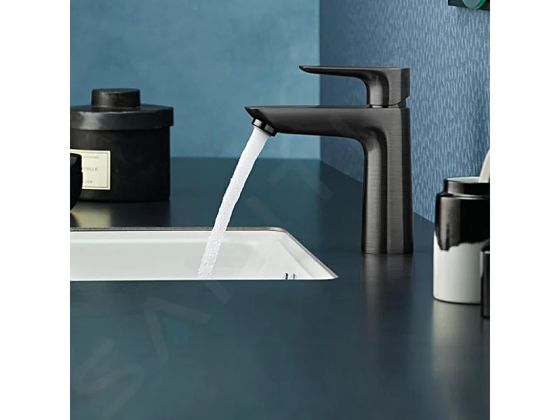 Mitigeur lavabo HANSGROHE 110 CH3 Talis avec tirette et vidage noir mat + nettoyant Briochin