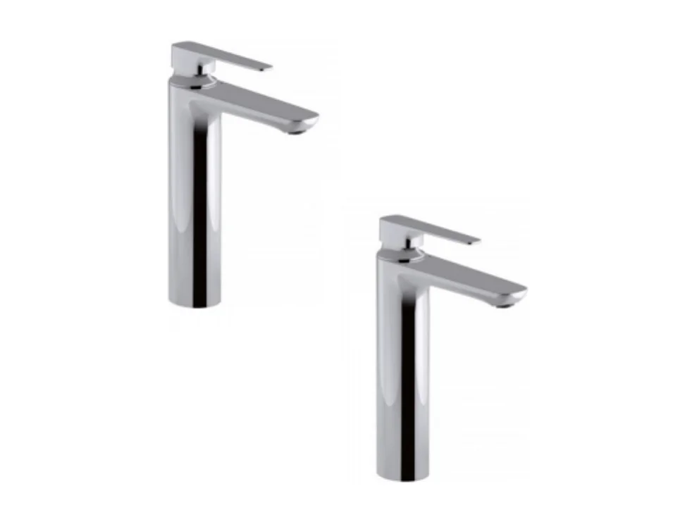 Lot de 2 mitigeurs lavabo haut JACOB DELAFON Aleo+ sans vidage chromés