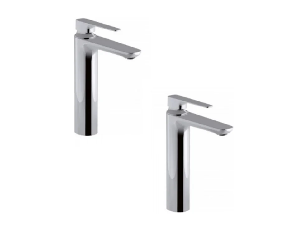 Lot de 2 mitigeurs lavabo haut JACOB DELAFON Aleo+ sans vidage chromés
