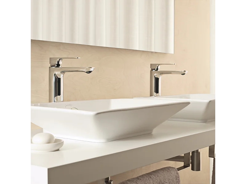 Lot de 2 mitigeurs lavabo haut JACOB DELAFON Aleo+ sans vidage chromés