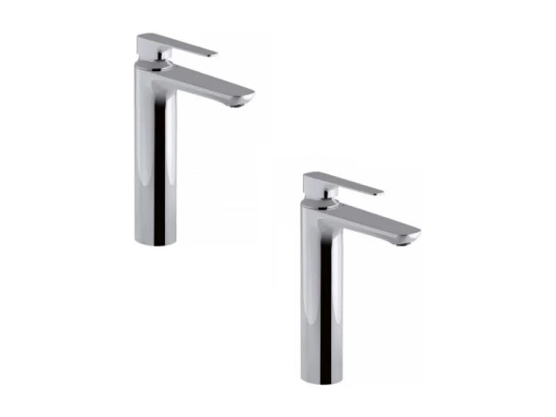 Lot de 2 mitigeurs lavabo haut JACOB DELAFON Aleo+ sans vidage chromés