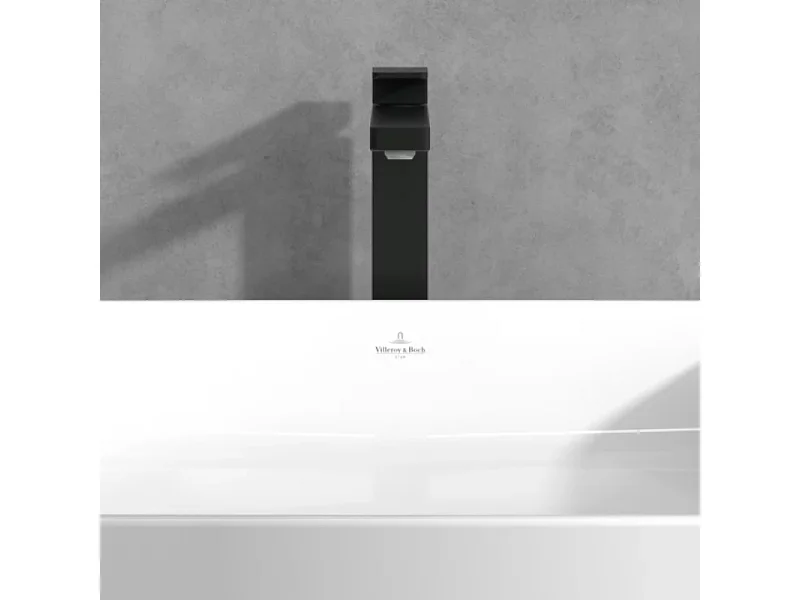 Mitigeur lavabo surélevé VILLEROY ET BOCH Architectura Square avec vidage Push Open Noir mat