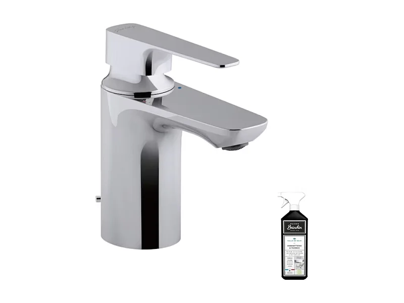 Mitigeur lavabo JACOB DELAFON Aleo+ avec tirette + nettoyant Briochin
